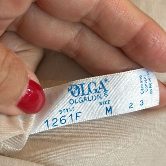 Vintage Olga light tan half slip with lace hem / as is - Picture 5 of 6